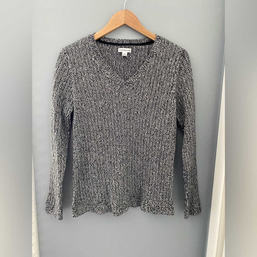 Croft & Barrow Gray Women’s V-Neck Sweater